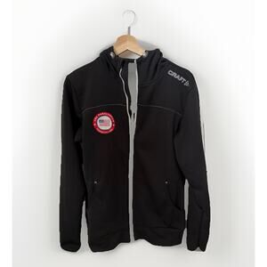Craft Sport Jacket Women's Size Large Black Leisure Hood Paralymics Cycling USA